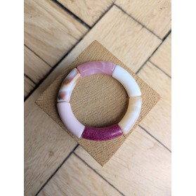 !!! NEW !!! Bracelet GEORGES rose clair et fuchsia glitter 