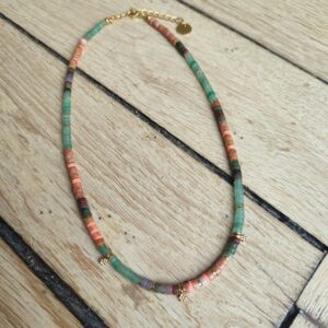 Collier MARIE 40€ – vert et beige