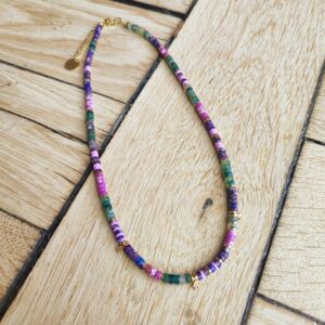 Collier MARIE 40€ – violet et vert