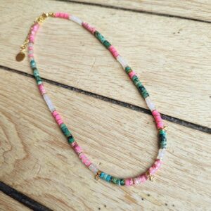 Collier MARIE 40€ – rose et turquoise