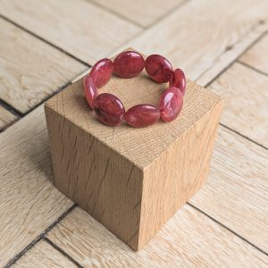 Bracelet TANYA rouge marbré