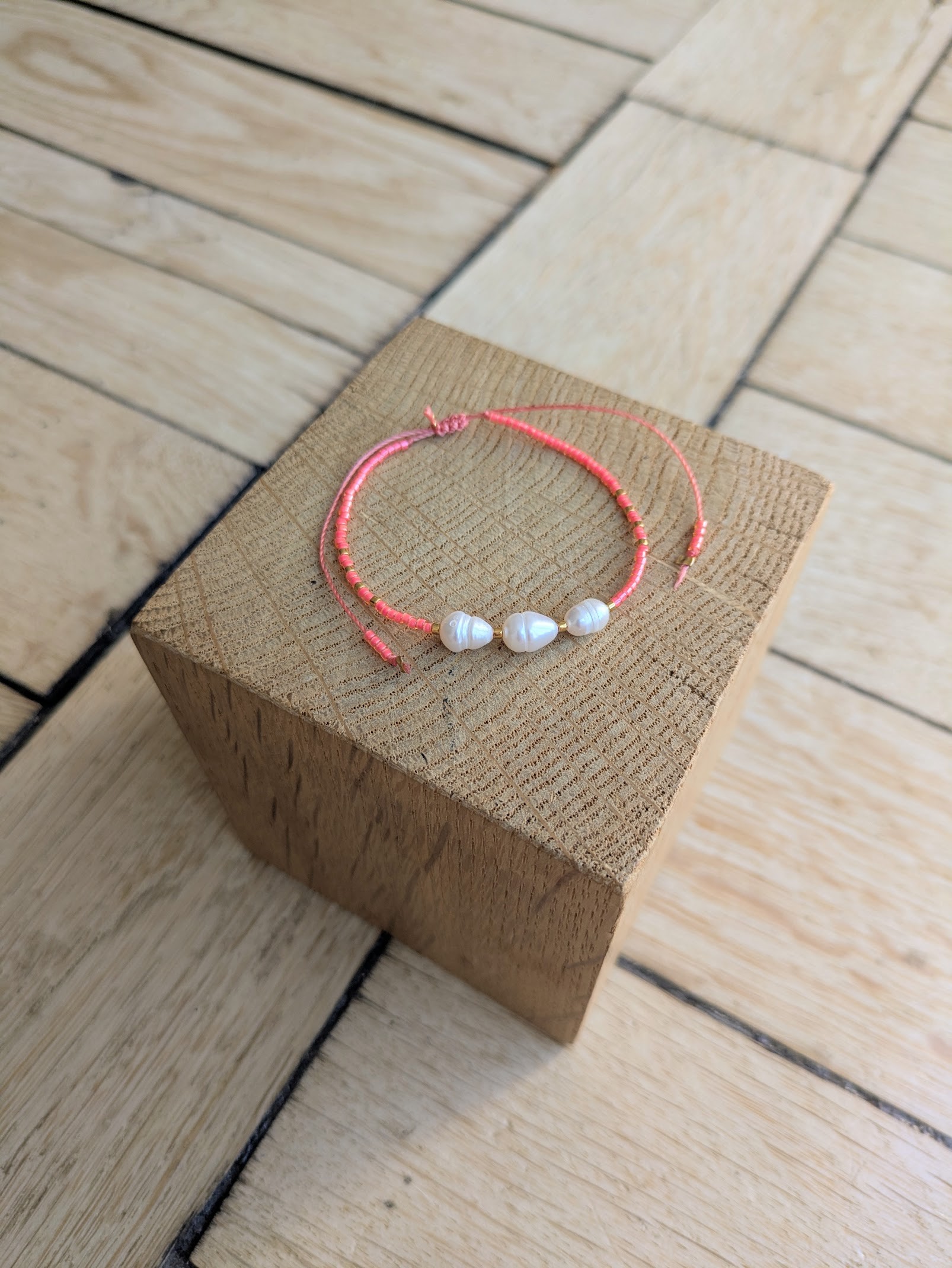 Bracelet BILLIE corail fluo 1