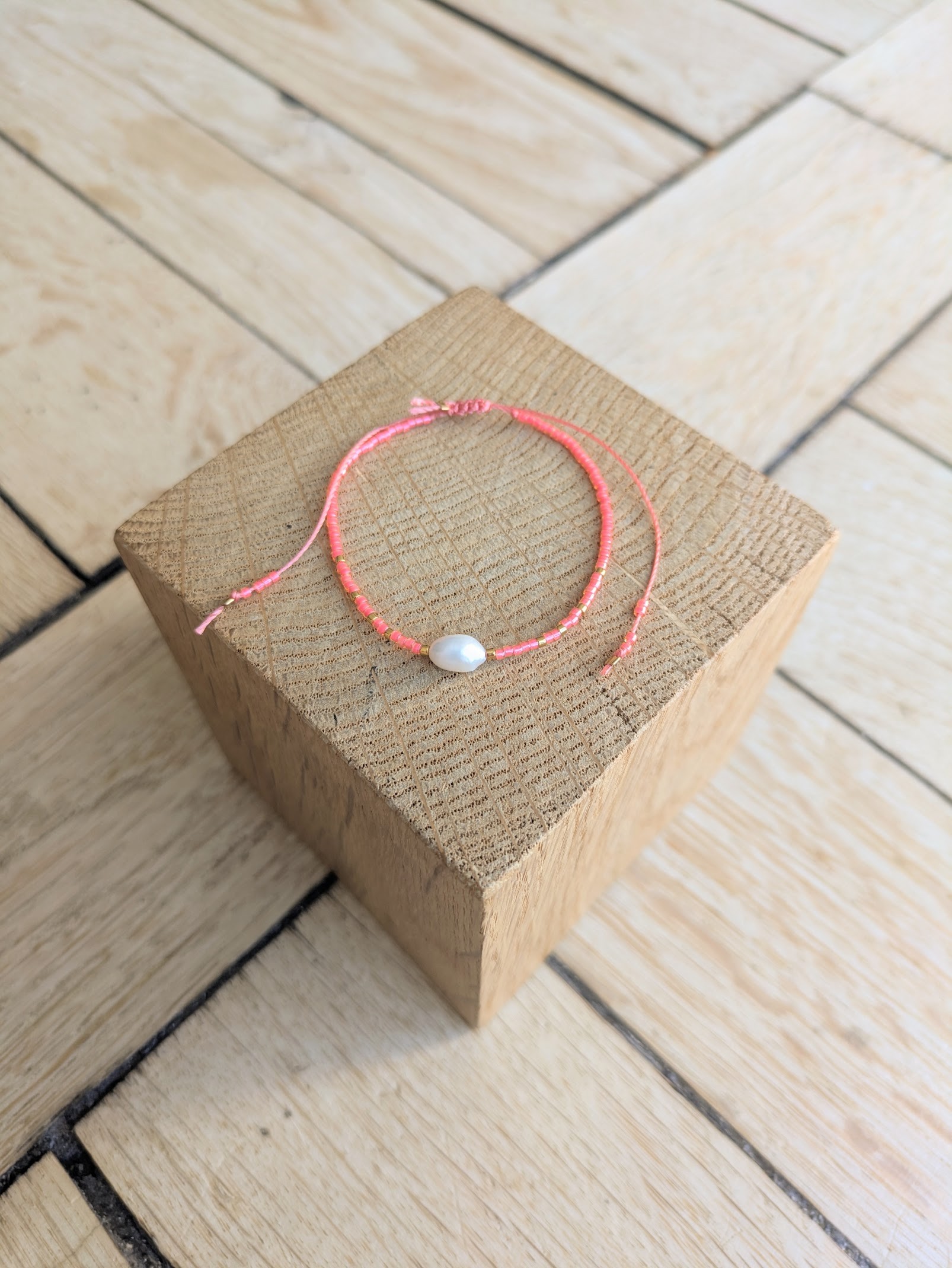 Bracelet BILLIE corail fluo 2