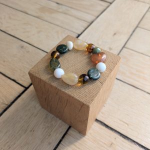 Bracelet DIANE kaki et marron 12€