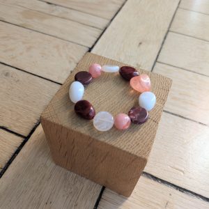 Bracelet DIANE bordeaux et rose 12€