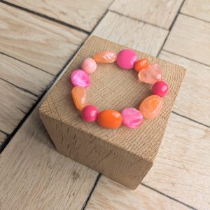 Bracelet DIANE rose et orange 12€