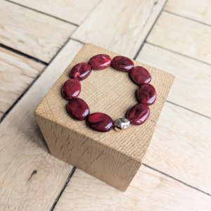 Bracelet DANIELLE bordeaux 12€