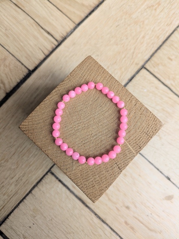 Bracelet FARAH rose vif