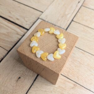 Bracelet FRIDA jaune et écru