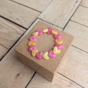 Bracelet FRIDA rose et jaune