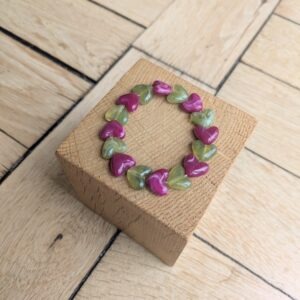 Bracelet FRIDA kaki et violet