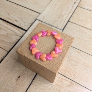 Bracelet FRIDA rose et orange
