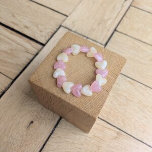 Bracelet FRIDA écru et rose clair