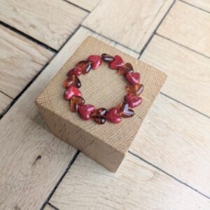 Bracelet FRIDA rouge et marron