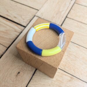 Bracelet GEORGES bleu et jaune rayé