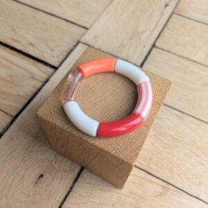 Bracelet GEORGES orange, rouge et rose