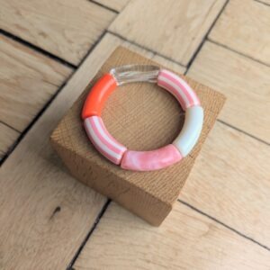 Bracelet GEORGES rose et orange