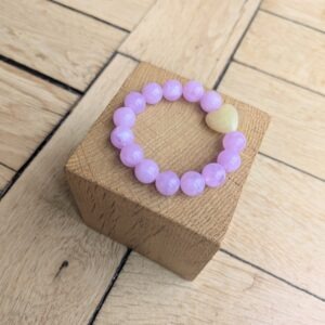 Bracelet BIANCA parme et jaune pâle