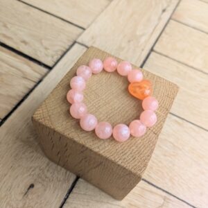 Bracelet BIANCA rose nude et orange
