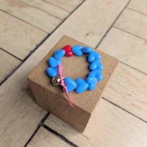 Bracelet GIGI bleu ciel et rouge