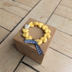 Bracelet GIGI jaune et écru