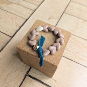 Bracelet GIGI taupe et écru