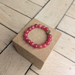 Bracelet GABY rouge transparent