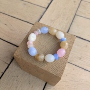 Bracelet DIANE bleu et rose clair