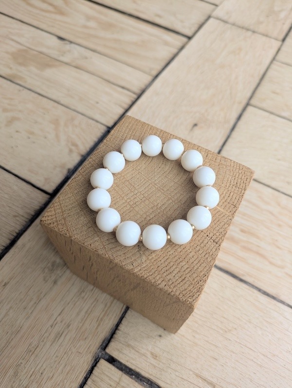 Bracelet FRANCE écru et doré